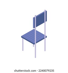 school chair isometric style icon