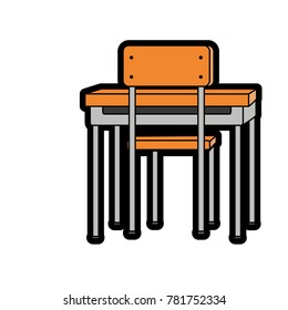 School chair and table design