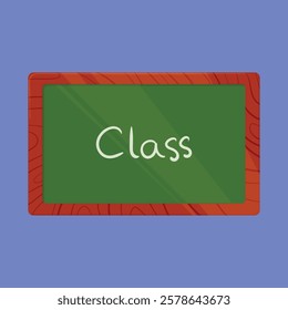 School Chalk Board illustration vector. classroom wooden chalkboard vector icon 