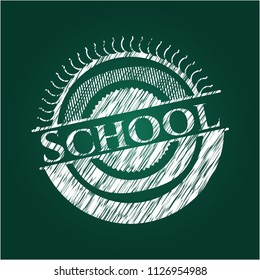 School chalkboard emblem