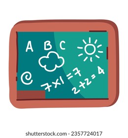 school chalkboard icon isolated illustration