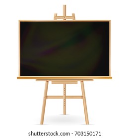 School Chalkboard Vector. Isolated On White. Realistic Illustration