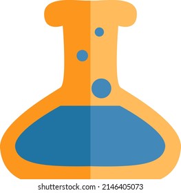 School chemistry class, illustration, vector on a white background.