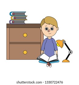 school child boy cartoon