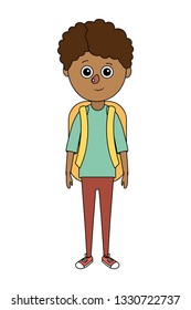 school child boy cartoon