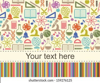 School Children Background With Place For Text 