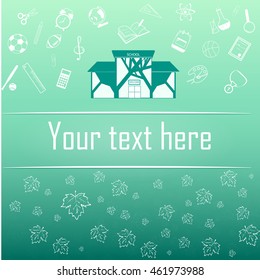  School children background with place for text. vector illustration.