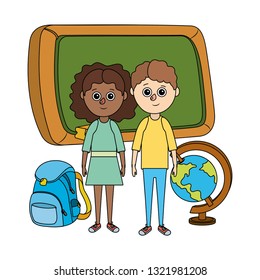 school children cartoon
