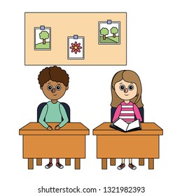 school children cartoon