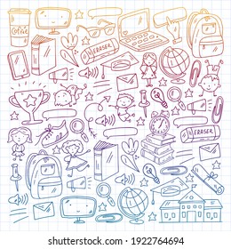School and children. Creativity and imagination. Kids education. Back to school.