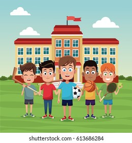 school children sport image
