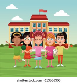 school children sport image