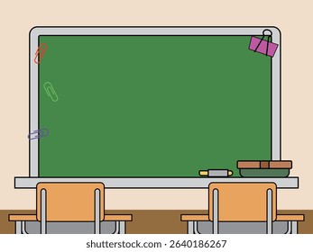 School Classroom Background Scene Illustration