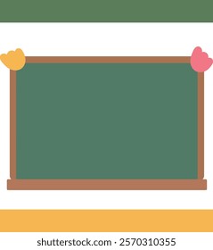 School Classroom Empty Green Blackboard