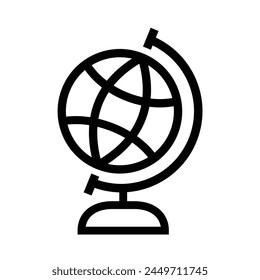 school or classroom globe icon, vector illustration 