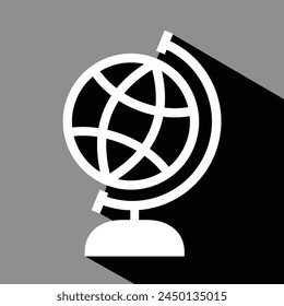 school or classroom globe icon, vector illustration 