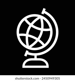 school or classroom globe icon, vector illustration 
