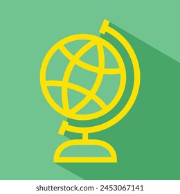 school or classroom globe icon, vector illustration 