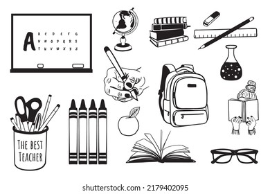 El aula escolar suministra paquetes