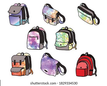 Colección de imágenes prediseñadas de la escuela. Icono de juego estacionario de bolsa