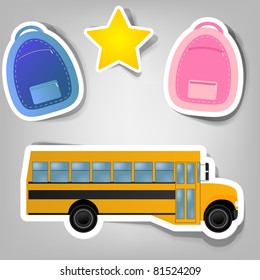School clipart sticker set