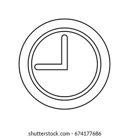 school clock time hour analog icon