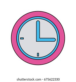 school clock time hour analog icon