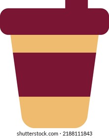 School coffee cup, illustration, vector on a white background.