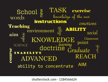 School. Collage of words Vector illustration