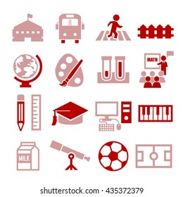 school, college icon set