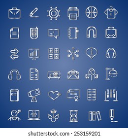 school and college icons, vector illustration