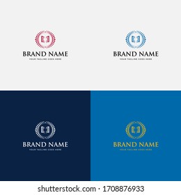 School, college logo design vector template.  Vector elements.