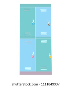 school or college or shop lockers. vector