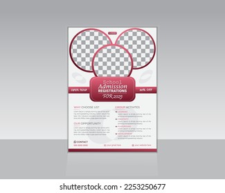 School, College, University Admission Flyer, Education Poster, Leaflet template