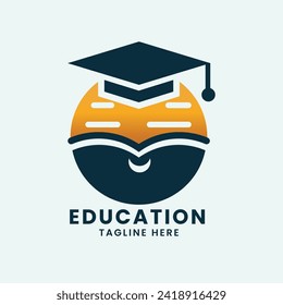 School college university concept education logo design vector