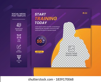 School, College And University Education Admission Social Media Post & Back To School Web Banner Template Or Square Flyer Poster.