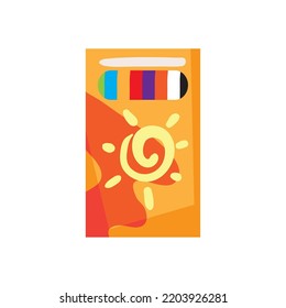 school color pencils isolated icon