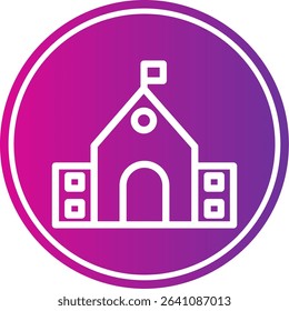 School Colorful line Icon Style