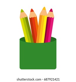 school colors isolated icon