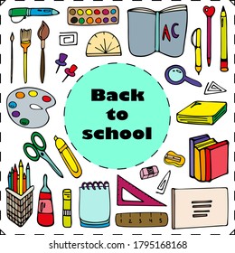 School colors set. Vector image. Illustrator
