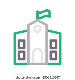 school colour line vector icon