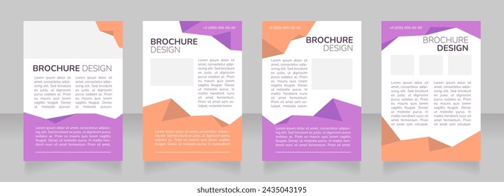 School community blank brochure layout design. Enhance student wellbeing. Vertical poster template set with empty copy space for text. Premade corporate reports collection. Editable flyer paper pages