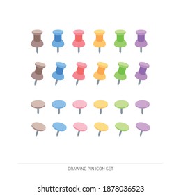 School and company pushpin illustration