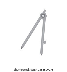 School compass clip art design. vector illustration image.