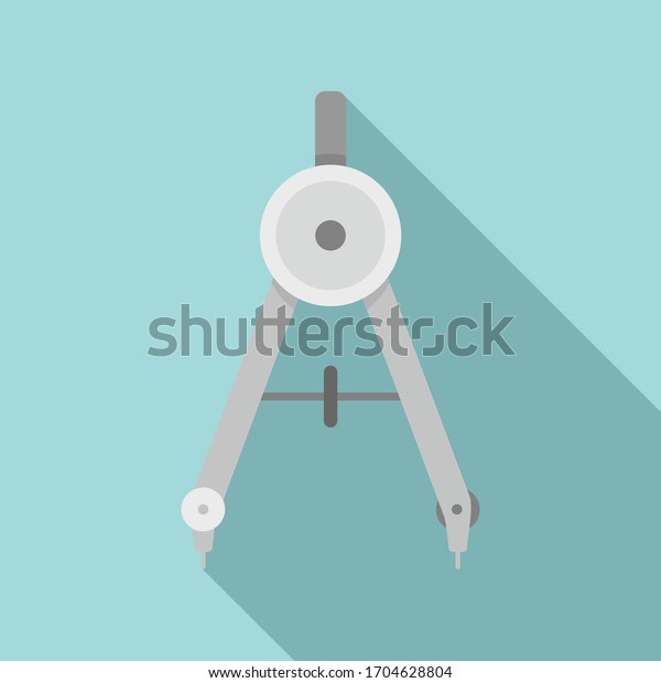 School compass icon. Flat illustration of
school compass vector icon for web
design
