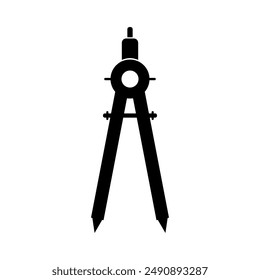 School compass icon illustrated on background