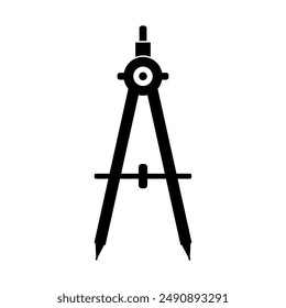 School compass icon illustrated on background
