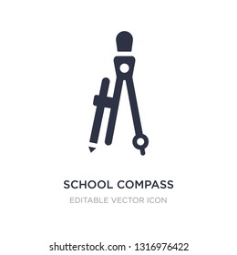 school compass icon on white background. Simple element illustration from Miscellaneous concept. school compass icon symbol design.