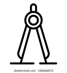 School compass icon. Outline school compass vector icon for web design isolated on white background