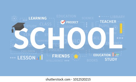 School concept illustration. Idea of education, study and knowledge.
